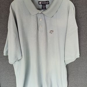 Big Dogs Mens Polo Shirt Size 3X Beige Black Short Sleeve Cotton Blend